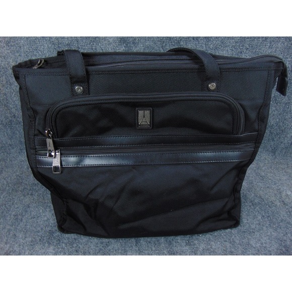 Travelpro Laptop Bag Large Black Solid Tote Travel Carry On Work Commuter - Picture 2 of 16